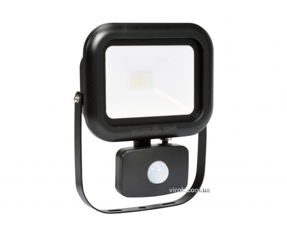 Фото 2 - Прожектор SMD LED діодний мережевий 230 В з датчиком руху VOREL 10 Вт 800 lm з кріпильною скобою