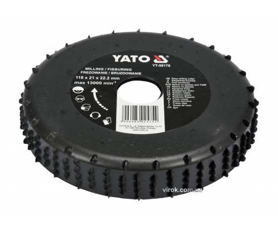 Фото 2 - Диск-фреза YATO по дереву, ПВХ, гіпсу 118 х 22.2 х 21 мм