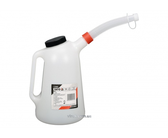 Фото 2 - Лійка пластикова для СТО з кришкою YATO 3 л