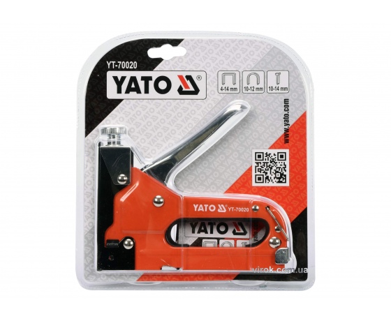 Фото 3 - Степлер YATO з регулятором для скоб 53 4-14 мм, S 10-12 мм, J 10-14 мм