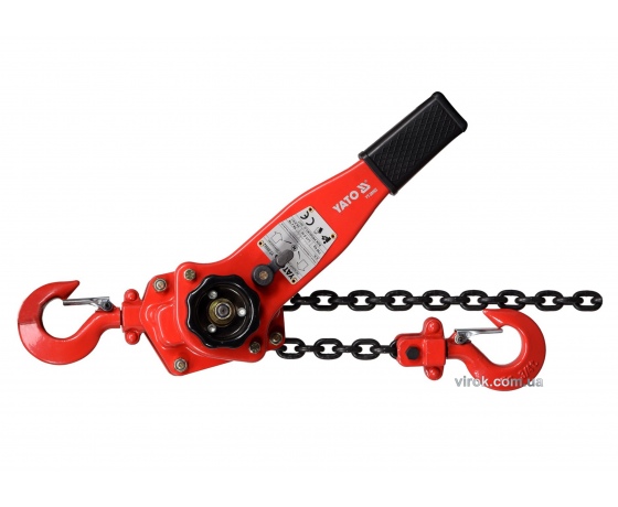 Фото 2 - Лебідка ланцюгова YATO 750 кг 1.5 м