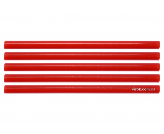 Фото 2 - Стержні клейові червоні YATO 11.2 x 200 мм 5 шт