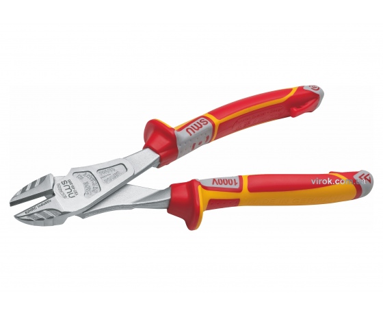Фото 2 - Кусачки діагональні NWS з ізольованими ручками VDE до 1000 В силові L=200 мм