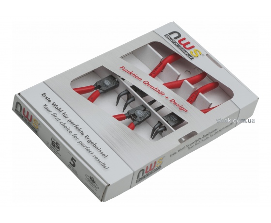 Фото 2 - Набір знімачів стопорних кілець NWS прямі та вигнуті, 4 шт.