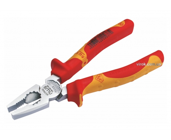 Фото 2 - Плоскогубці комбіновані NWS з ізольованими ручками VDE до 1000 В 180 мм