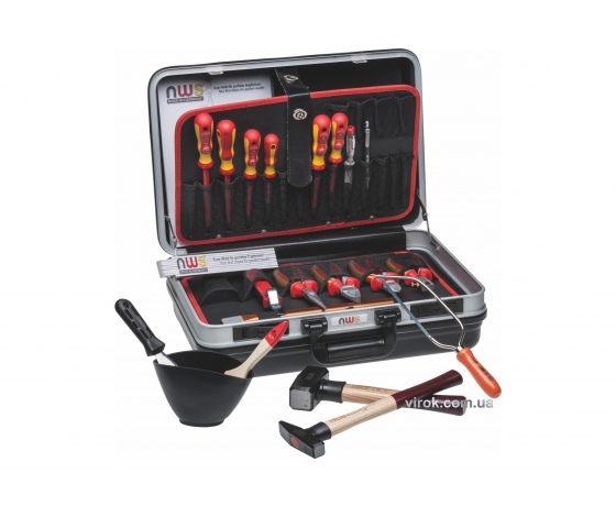 Фото 2 - Ящик пластиковий з інструментами NWS; 470x 360x 180 мм, 23 елементи