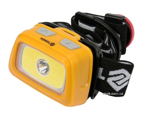 Фото 2 - Ліхтар на чоло світлодіодний VOREL 3+3 Вт 130+120 лм 3 x ААА
