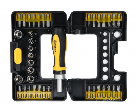 Фото 2 - Набір насадок викруткових і головок торцевих VOREL 1/4