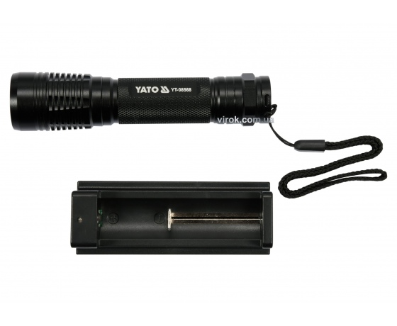 Фото 2 - Ліхтар світлодіодний XPG3 CREE акумуляторний YATO Li-Ion 3.7 В 2.2 Aгод 6 Вт 500 лм Ø28 x 120 мм