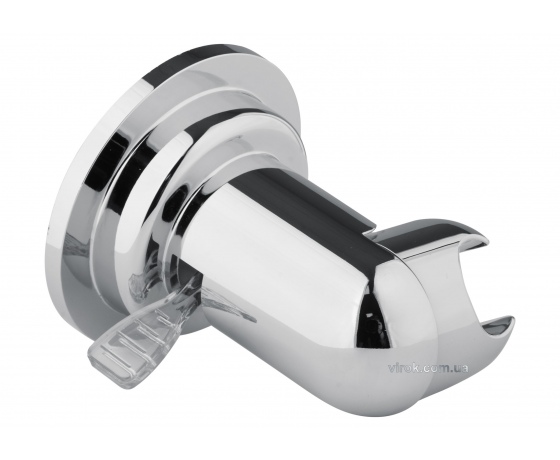 Фото 2 - Тримач душових розприскувачів з присмоктувачем FALA обертовий, пластиковий ABS, покритий хромом