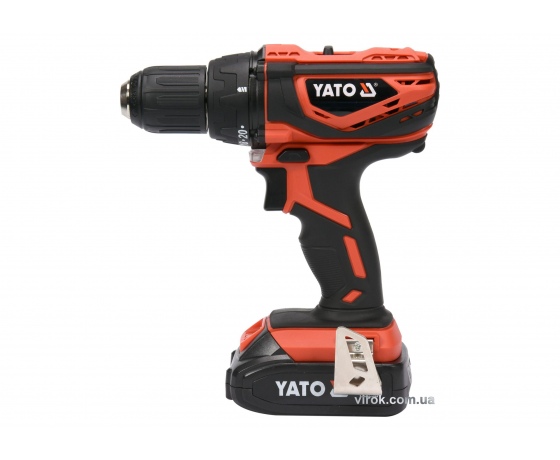 Фото 3 - Шуруповерт-дриль акумуляторний YATO Li-Ion 18 В 2 Агод 40 Нм + кейс