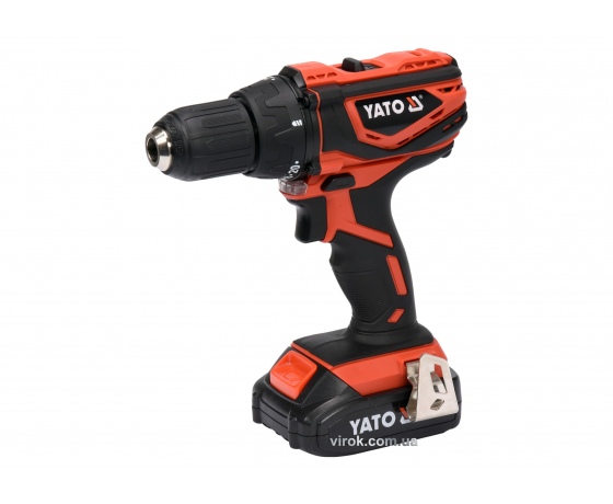 Фото 2 - Шуруповерт-дриль акумуляторний YATO Li-Ion 18 В 2 Агод 40 Нм + кейс