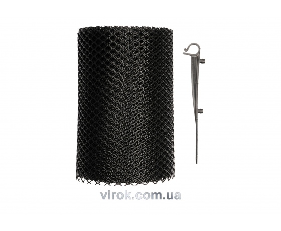 Фото 2 - Сітка захисна для ринв VOREL від листя з 15 монтажними гаками 6 м/18 см