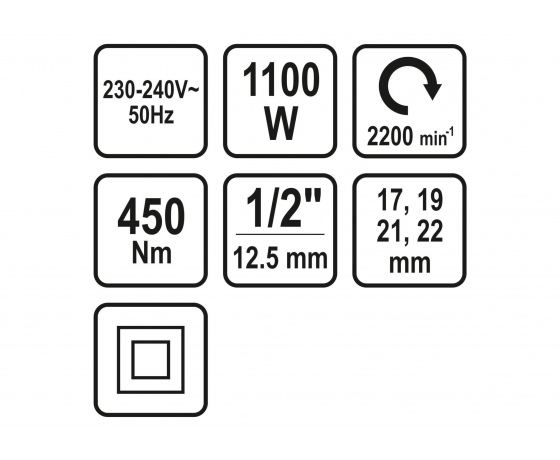 Фото 4 - Гайковерт ударний мережевий STHOR 1/2