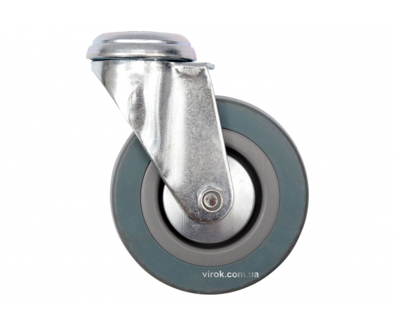 Фото 2 - Колесо до візка з обертовою опорою і кріпильним отвором VOREL Ø50 x 16 x 72 мм 20 кг
