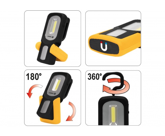 Фото 4 - Ліхтар навісний світлодіодний акумуляторний VOREL Li-Ion 3.7 В 800 мAгод 3 Вт 100 лм