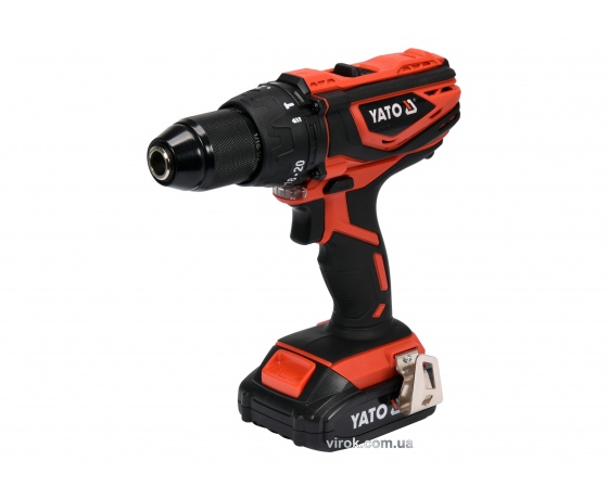 Фото 2 - Шуруповерт-дриль ударний акумуляторний YATO Li-Ion 18 В 2 Агод 40 Нм