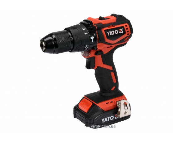 Фото 2 - Шуруповерт-дриль ударний безщітковий акумуляторний YATO Li-Ion 18 В 2 Агод 42 Нм