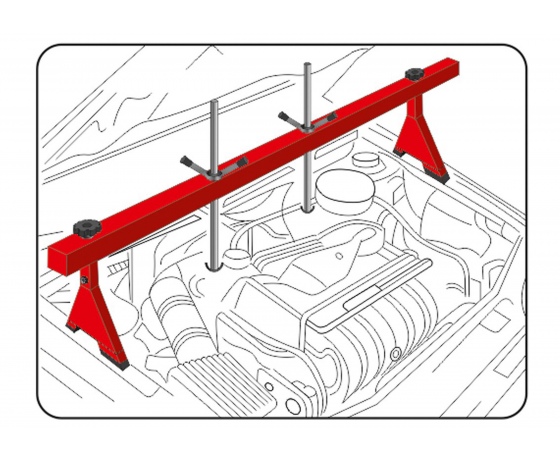 Фото 4 - Балка для підвішування двигуна і вузлів YATO 500 кг