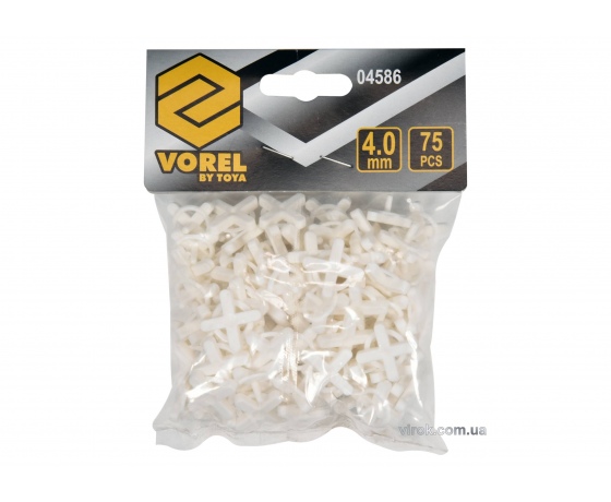 Фото 2 - Хрестики для плитки багаторазові U-подібні VOREL 4 мм 100 шт