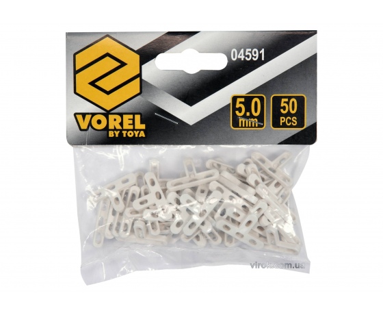 Фото 2 - Хрестики для плитки і клінкера T-подібні VOREL 5 мм 50 шт