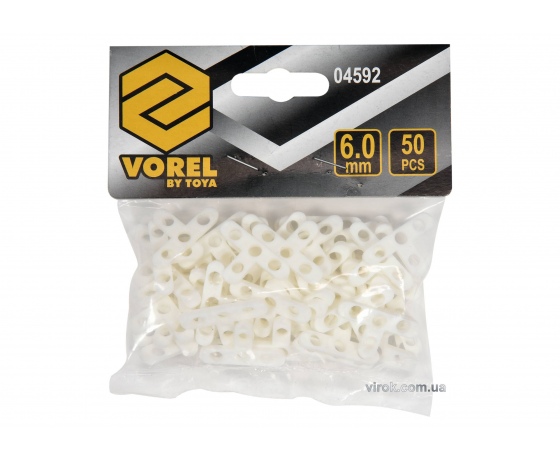 Фото 2 - Хрестики для плитки і клінкера T-подібні VOREL 6 мм 50 шт