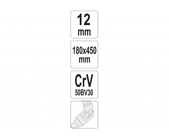 Фото 3 - Ключ торцевий Т-подібний з карданом YATO 12 мм 180 х 450 мм