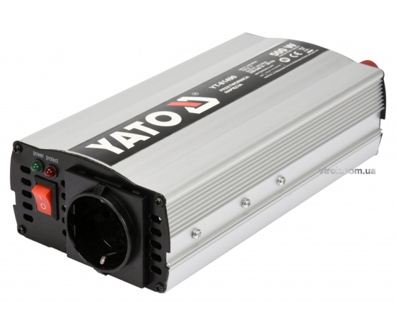 Фото 2 - Перетворювач напруги з джерела 12 В DC в 230 В AC YATO 500 Вт