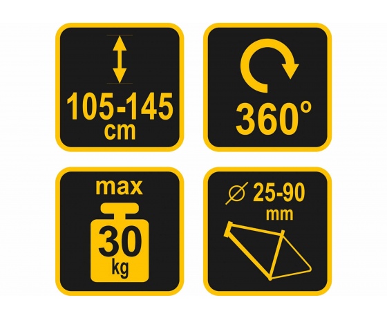 Фото 3 - Стійка для обслуговування велосипедів VOREL 105-145 см 30 кг