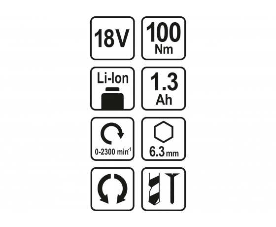 Фото 3 - Шуруповерт акумуляторний STHOR Li-Ion 18 В 1.3 Агод 100 Нм