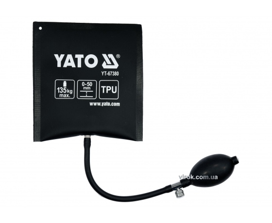 Фото 2 - Подушка монтажна, надувна YATO для навантаження - 135 кг, висоти 2-50 мм, габарити - 150 х 160 мм