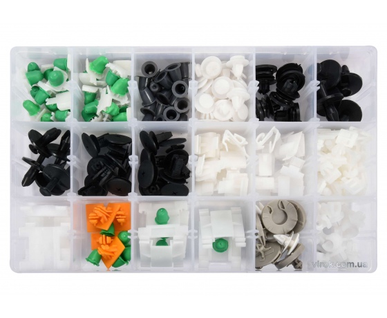 Фото 2 - Набір кріплень автомобільної обшивки AUDI YATO 12 типорозмірів 160 шт