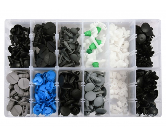 Фото 2 - Набір кріплень автомобільної обшивки FIAT YATO 12 типорозмірів 308 шт