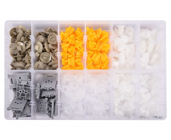 Фото 2 - Набір кріплень автомобільної обшивки RENAULT YATO 6 типорозмірів 300 шт