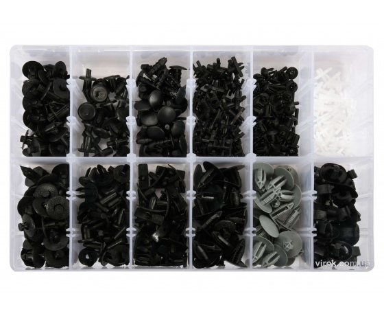 Фото 2 - Набір кріплень автомобільної обшивки VOLVO YATO 12 типорозмірів 350 шт