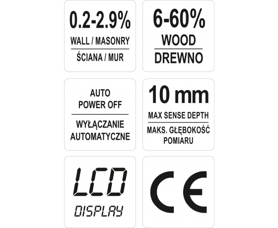 Фото 3 - Вологомір для деревини і будматеріалів YATO