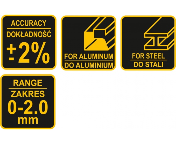 Фото 3 - Товщиномір лакофарбового покриття електронний  VOREL 0-2 мм