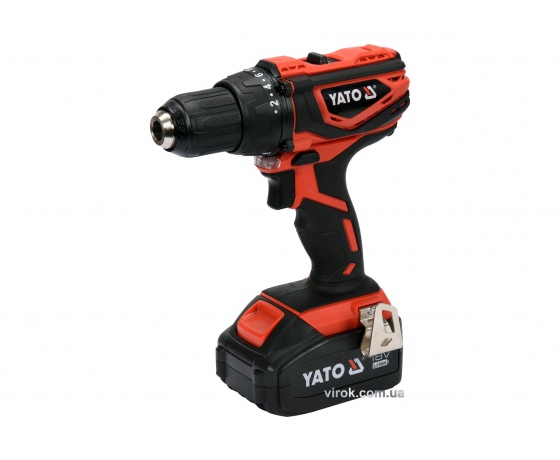 Фото 2 - Шуруповерт-дриль акумуляторний YATO 2 х Li-Ion 18 В 3 Агод 40 Нм + кейс