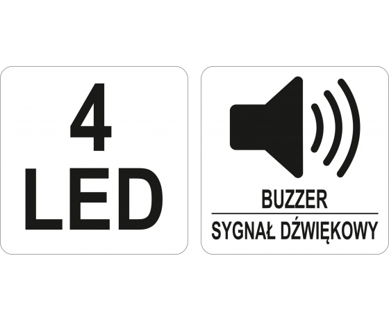 Фото 4 - Тестер гальмівної рідини YATO з 4 діодними індикаторами і звуковим сигналом