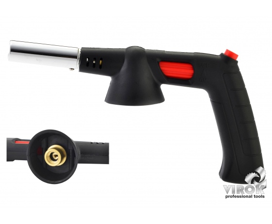 Фото 2 - Пальник газовий з п'єзозапалом і керамічним соплом VIROK з різьбовим з'єднанням з ручкою