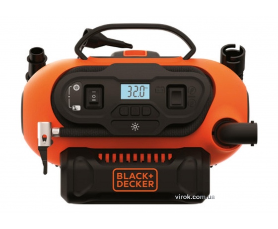Фото 2 - Компресор портативний Black+Decker від 3 джерел живлення - 12/18/230 В 11 бар