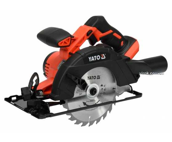 Фото 2 - Пила дискова акумуляторна YATO Li-Ion 18 В диск 165 мм (без акумулятора і зарядного пристрою)