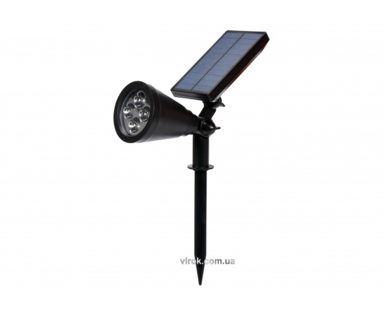 Фото 2 - Світильник садовий на піці з сонячним акумулятором YATO Li-Ion 3.7 В 2.2 Агод 4 LED 2 Вт 180 лм