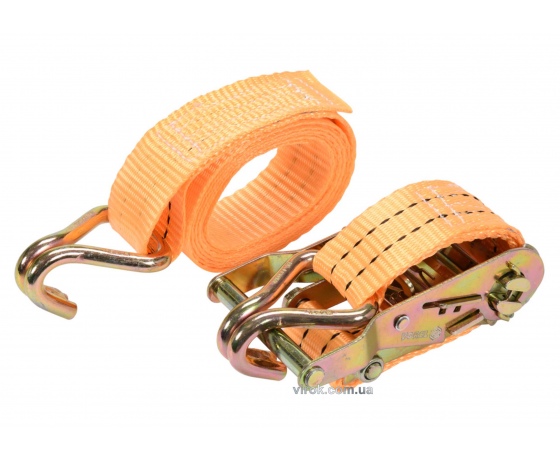 Фото 2 - Ремінь для кріплення багажу з тріщаткою VOREL 1000/2000 daN 2 м х 38 мм 2 шт