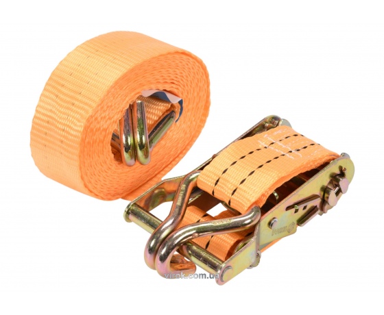 Фото 2 - Ремінь для кріплення багажу з тріщаткою VOREL 1000/2000 daN 4 м х 38 мм 2 шт