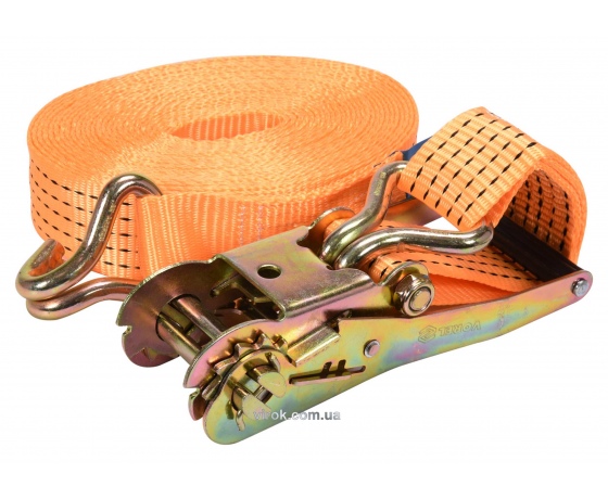 Фото 2 - Ремінь для кріплення багажу з тріщаткою VOREL 2500/5000 daN 10 м х 50 мм 2 шт
