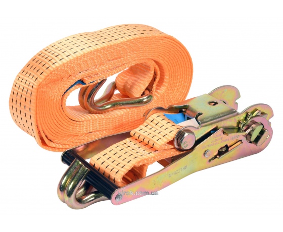 Фото 2 - Ремінь для кріплення багажу з тріщаткою VOREL 2500/5000 daN 6 м х 50 мм 2 шт