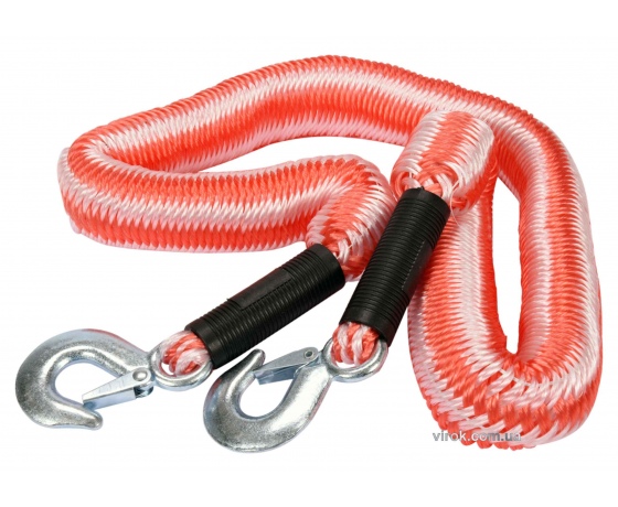 Фото 2 - Трос буксирний еластичний VOREL 3.5 т з гаками