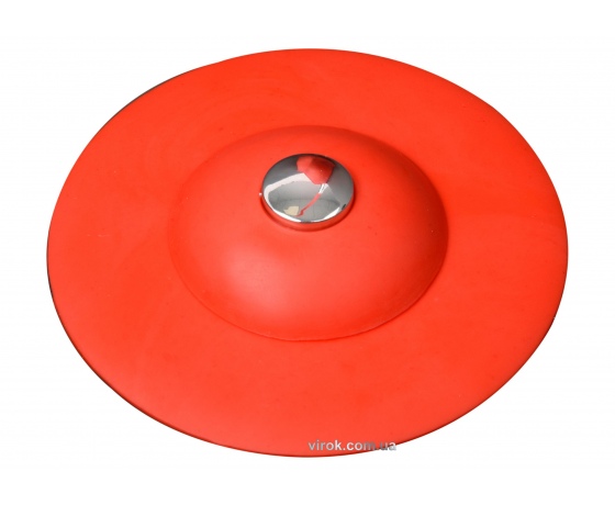 Фото 2 - Корок для ванни силіконовий червоний FALA Ø= 100 мм