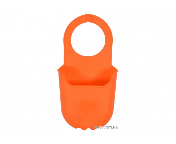 Фото 2 - Органайзер для губки підвісний силіконовий оранжевий FALA 200 х 100 мм
